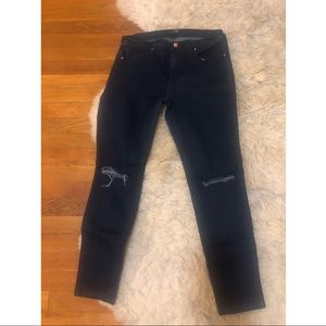 Forever 21 ripped distressed jeans dark skinny 30